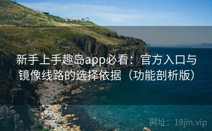 新手上手趣岛app必看:官方入口与镜像线路的选择依据(功能剖析版)