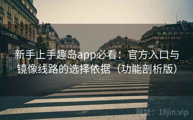 新手上手趣岛app必看:官方入口与镜像线路的选择依据(功能剖析版)