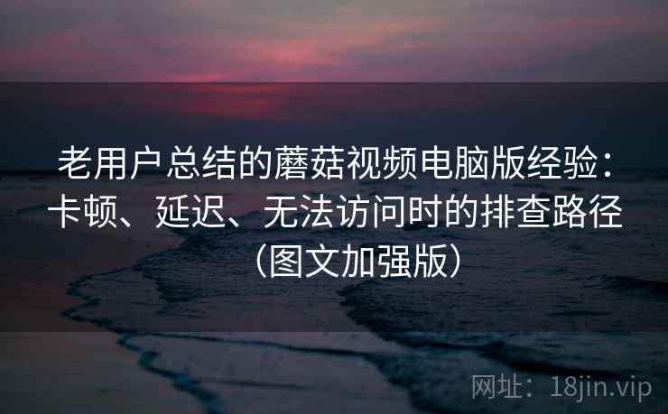 老用户总结的蘑菇视频电脑版经验:卡顿、延迟、无法访问时的排查路径(图文加强版)