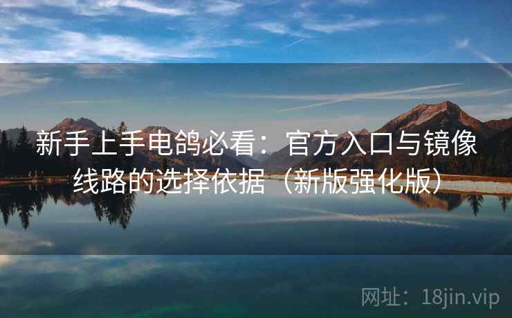 新手上手电鸽必看:官方入口与镜像线路的选择依据(新版强化版)