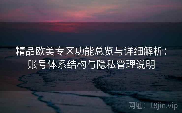 精品欧美专区功能总览与详细解析：账号体系结构与隐私管理说明  第1张