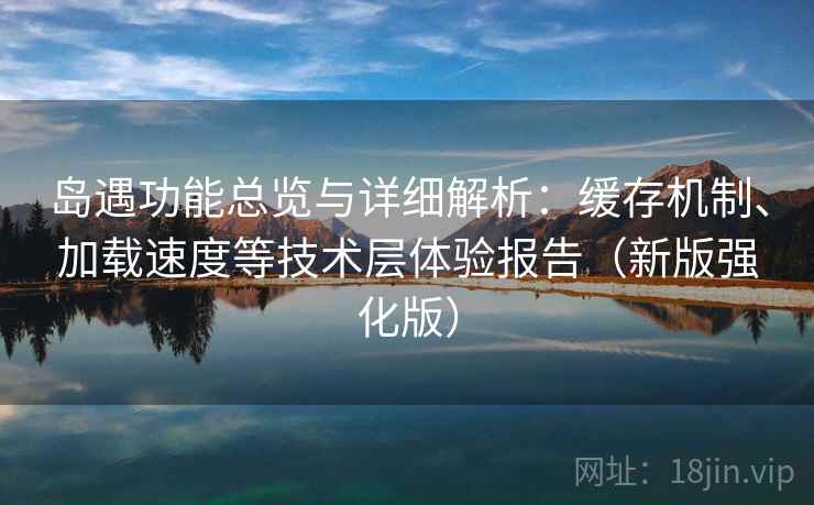 岛遇功能总览与详细解析：缓存机制、加载速度等技术层体验报告（新版强化版）  第2张