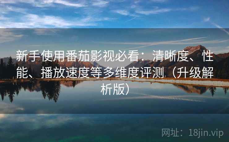 新手使用番茄影视必看:清晰度、性能、播放速度等多维度评测(升级解析版)