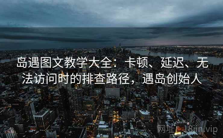 岛遇图文教学大全:卡顿、延迟、无法访问时的排查路径,遇岛创始人
