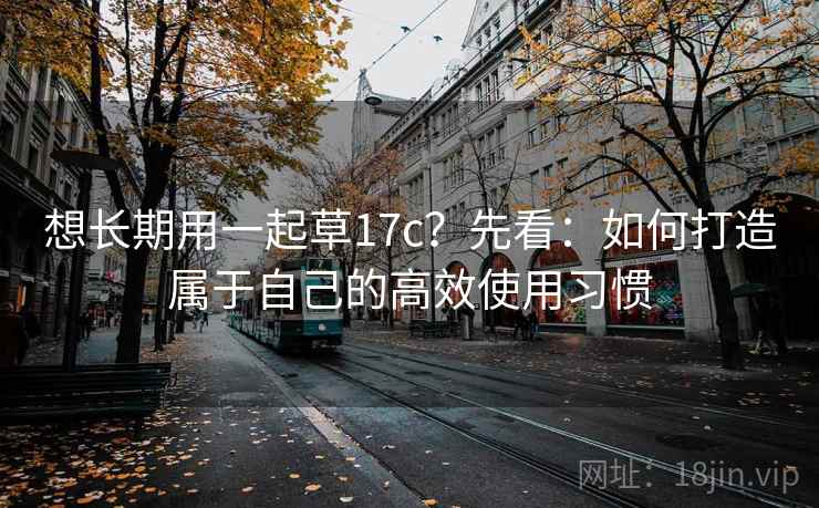 想长期用一起草17c？先看：如何打造属于自己的高效使用习惯  第2张