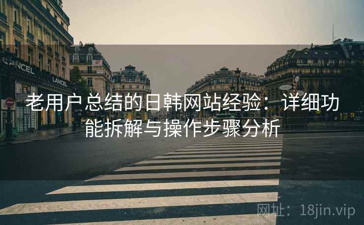 老用户总结的日韩网站经验：详细功能拆解与操作步骤分析