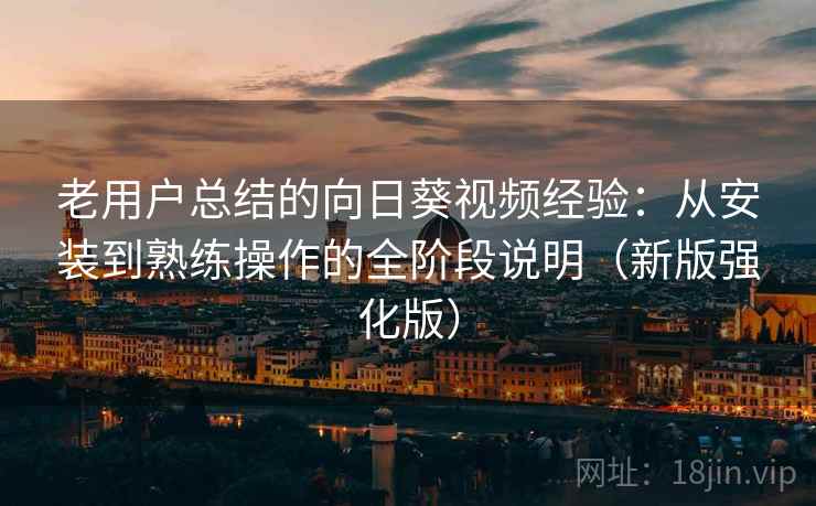 老用户总结的向日葵视频经验：从安装到熟练操作的全阶段说明（新版强化版）  第2张