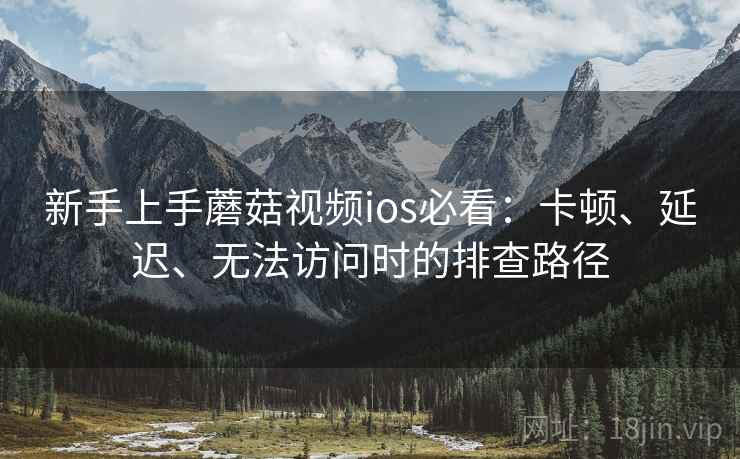 新手上手蘑菇视频ios必看:卡顿、延迟、无法访问时的排查路径 第1张 新手上手蘑菇视频ios必看:卡顿、延迟、无法访问时的排查路径 第1张