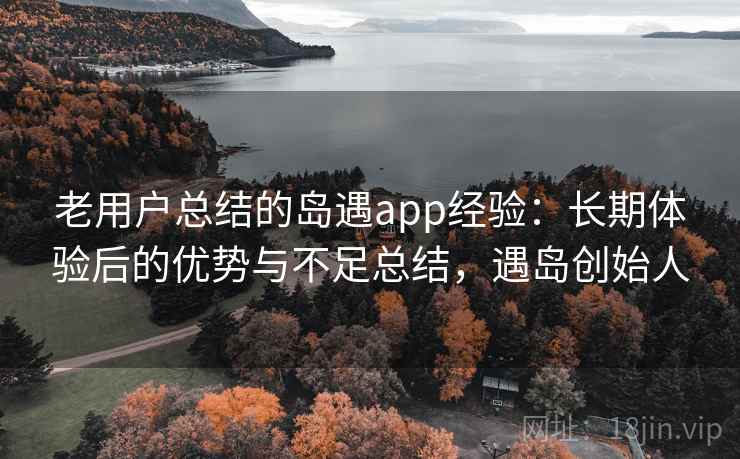 老用户总结的岛遇app经验：长期体验后的优势与不足总结，遇岛创始人
