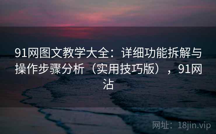 91网图文教学大全:详细功能拆解与操作步骤分析(实用技巧版),91网沾 第2张 91网图文教学大全:详细功能拆解与操作步骤分析(实用技巧版),91网沾 第2张